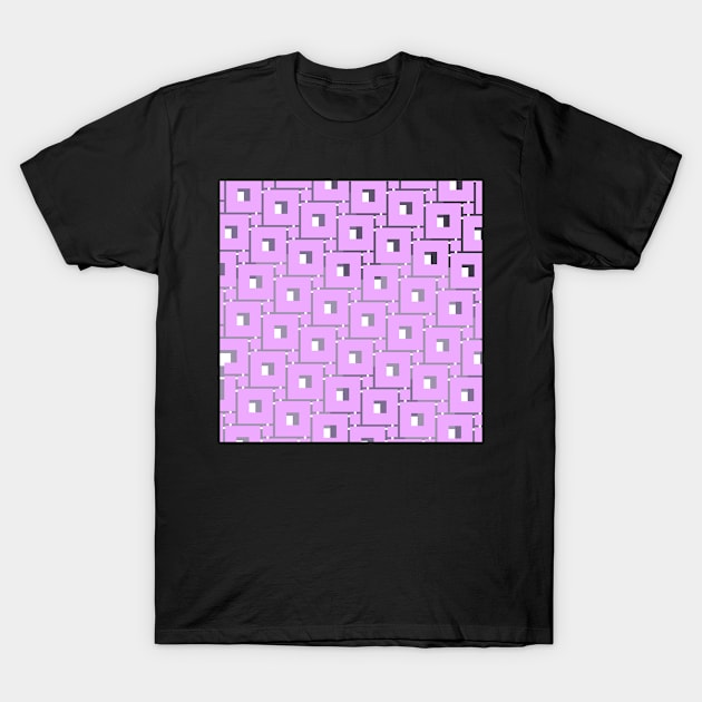 toned rectangular with centre square linear repetitive pattern - background T-Shirt by stephenignacio